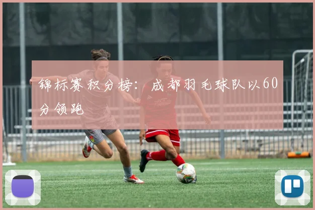 锦标赛积分榜：成都羽毛球队以60分领跑